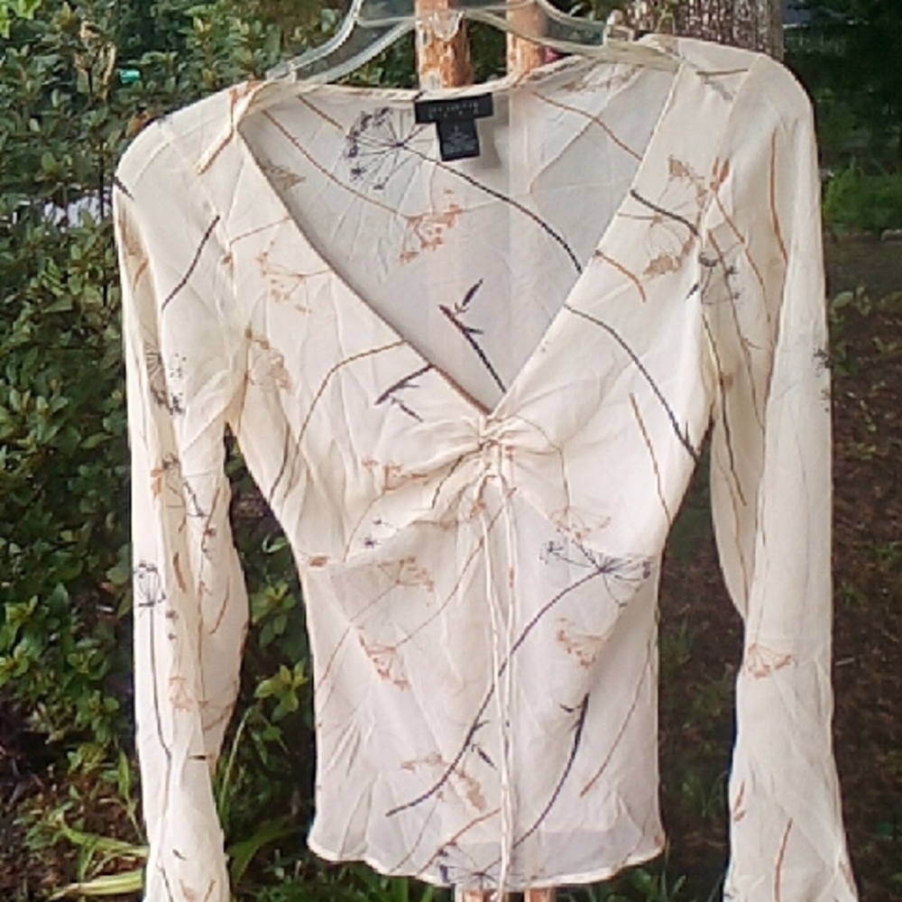 The Limited Cream Floral Blouse